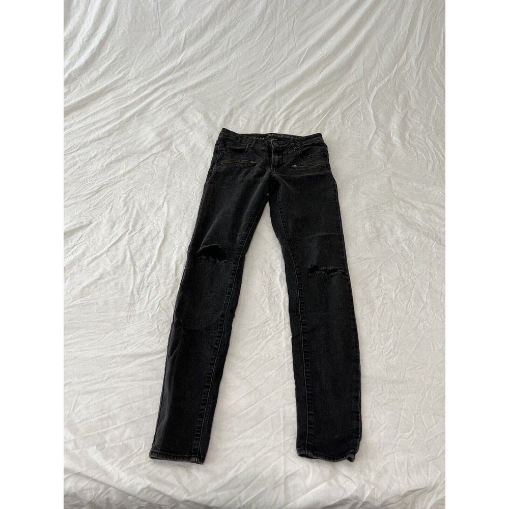 Versace Jeans Skinny Black Faded V1969 Italia Abbigliamento Women’s Size 26/2 5B